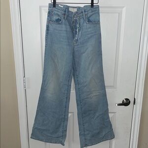 FINAL PRICE MOTHER Sky Blue Wide Leg Jeans